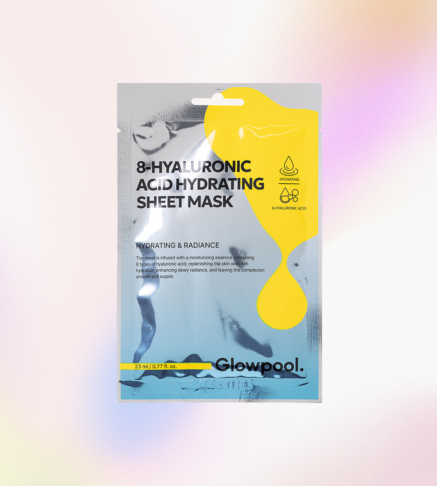 Glowpool 8-Hyaluronic Acid hydrating sheet mask (10 sheets)